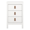 Barcelona Bedside Table 3 Drawers White