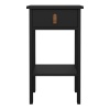 Barcelona Bedside Table with 1 Drawer Black