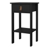 Barcelona Bedside Table with 1 Drawer Black