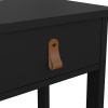 Barcelona Bedside Table with 1 Drawer Black