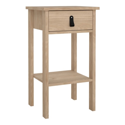 Barcelona Bedside Table with 1 Drawer Oak