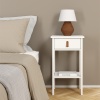 Barcelona Bedside Table with 1 Drawer White