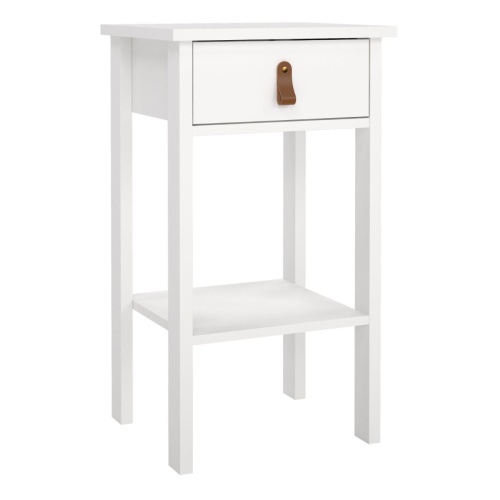 Barcelona Bedside Table with 1 Drawer White