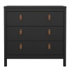 Barcelona Chest 3 Drawers in Black