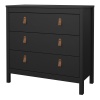 Barcelona Chest 3 Drawers in Black