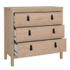 Barcelona Chest 3 Drawers in Oak