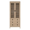 Barcelona China Cabinet 2 Glass Doors Oak