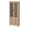 Barcelona China Cabinet 2 Glass Doors Oak