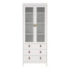 Barcelona China Cabinet 2 Glass Doors White