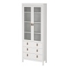 Barcelona China Cabinet 2 Glass Doors White