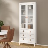 Barcelona China Cabinet 2 Glass Doors White