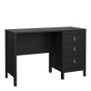 Barcelona Desk 3 Drawers Black