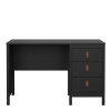 Barcelona Desk 3 Drawers Black