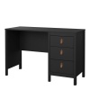 Barcelona Desk 3 Drawers Black