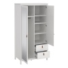 Barcelona Mirror Door Wardrobe White