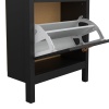 Barcelona Shoe Cabinet 2 Flip Down Doors Black