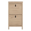 Barcelona Shoe Cabinet 2 Flip Down Doors Oak