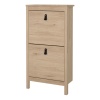 Barcelona Shoe Cabinet 2 Flip Down Doors Oak