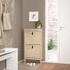 Barcelona Shoe Cabinet 2 Flip Down Doors Oak