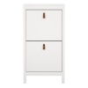 Barcelona Shoe Cabinet 2 Flip Down Doors White