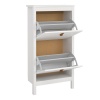 Barcelona Shoe Cabinet 2 Flip Down Doors White3