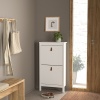 Barcelona Shoe Cabinet 2 Flip Down Doors White