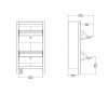 Barcelona Shoe Cabinet 2 Flip Down Doors