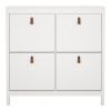 Barcelona Shoe Cabinet 4 Flip Down Doors White