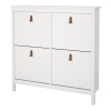 Barcelona Shoe Cabinet 4 Flip Down Doors White