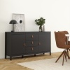 Barcelona Sideboard 2 Doors 3 Drawers Black