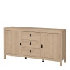 Barcelona Sideboard 2 Doors 3 Drawers Oak