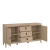 Barcelona Sideboard 2 Doors 3 Drawers Oak