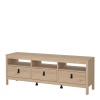 Barcelona Tv Unit 3 Drawers Oak