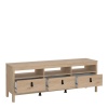 Barcelona Tv Unit 3 Drawers Oak