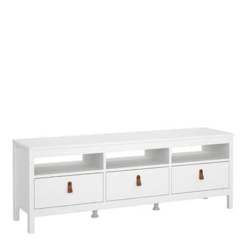 Barcelona Tv Unit 3 Drawers White