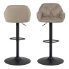 Brooke Swivel Bar Stool in Beige Set of 2