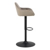 Brooke Swivel Bar Stool in Beige Set of 2