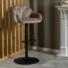 Brooke Swivel Bar Stool in Beige Set of 2