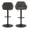 Brooke Swivel Bar Stool in Taupe Set of 2