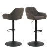 Brooke Swivel Bar Stool in Taupe Set of 2