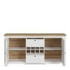 Celesto 2 Door 2 Drawer Sideboard in White and Oak