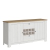 Celesto 2 Door 2 Drawer Sideboard in White and Oak