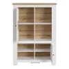 Celesto 2 Door 4 Shelves Cabinet in White and Oak