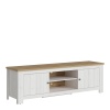 Celesto 2 Door Wide TV Unit in White and Oak 189cm