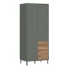 Darwin Wardrobe 2 Door 2 Drawer Green