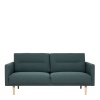 Larvik 2.5 Seater Sofa Dark Green Oak Legs