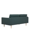 Larvik 2.5 Seater Sofa Dark Green Oak Legs