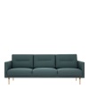 Larvik 3 Seater Sofa Dark Green Oak Legs