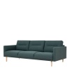 Larvik 3 Seater Sofa Dark Green Oak Legs