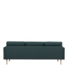 Larvik 3 Seater Sofa Dark Green Oak Legs